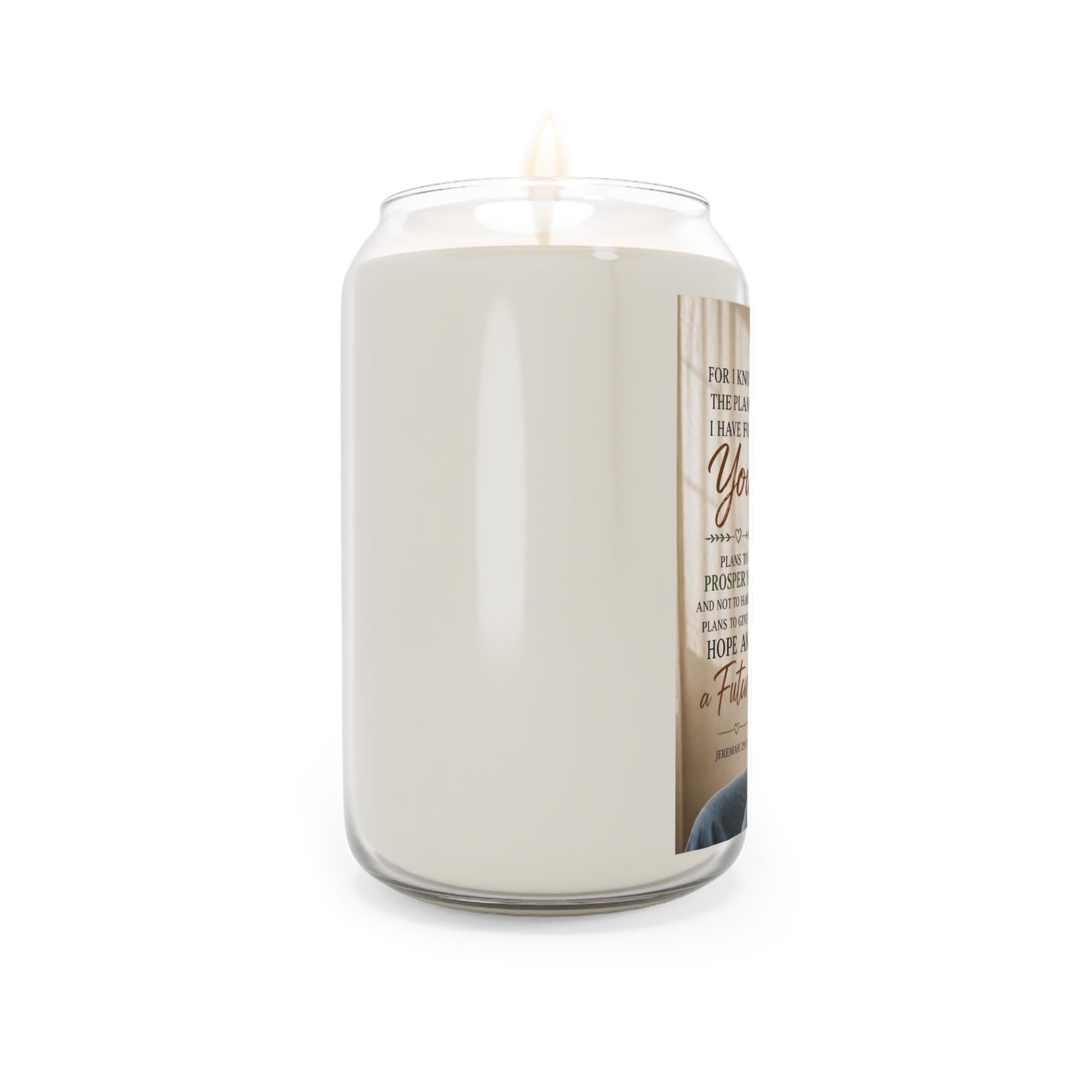 Inspirational Soy Candle 13.75oz — "For I Know the Plans I Have for You" Prayer Candle