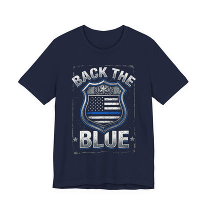 Back The Blue T-Shirt — Police Support Badge Tee
