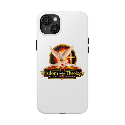 Wisdom and Theology Tough Phone Case — Christian Dove & Cross Design
