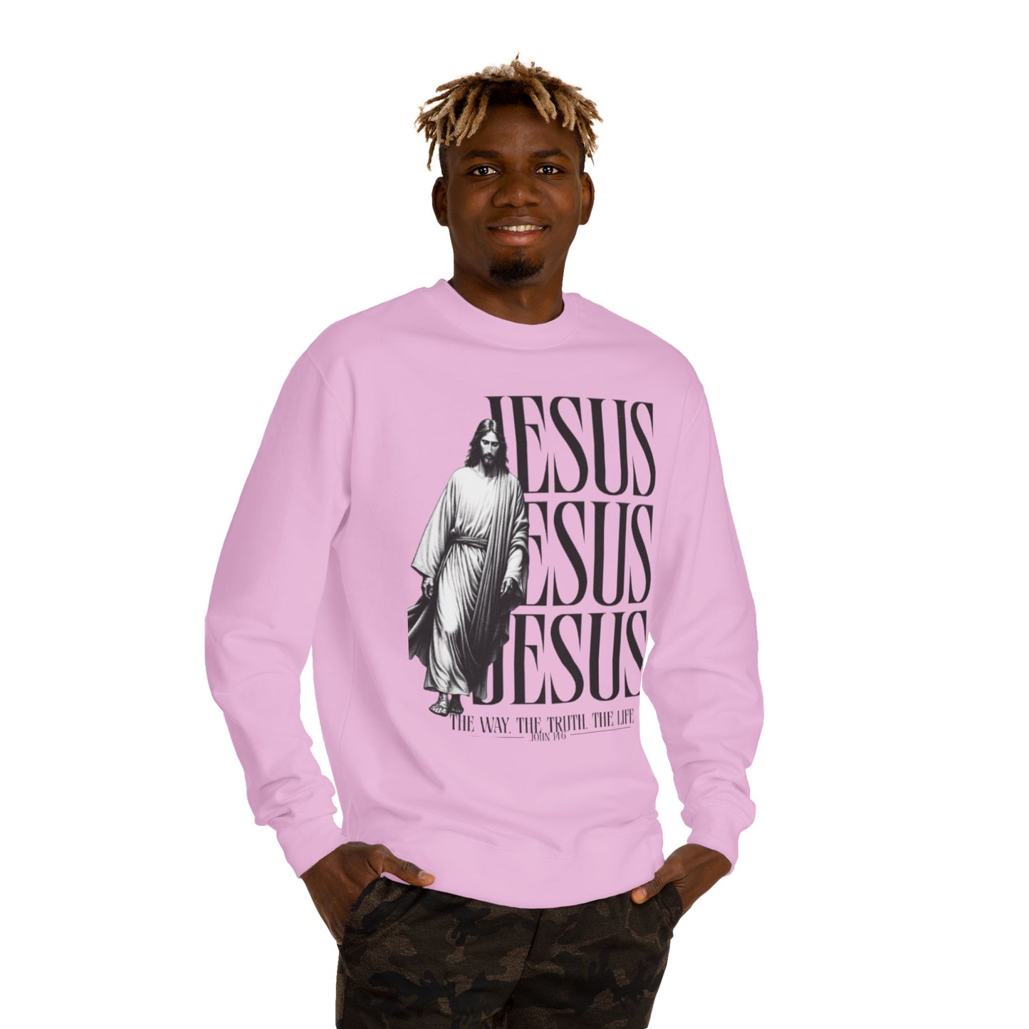 Jesus Crewneck Sweatshirt – The Way The Truth The Life Religious Pullover