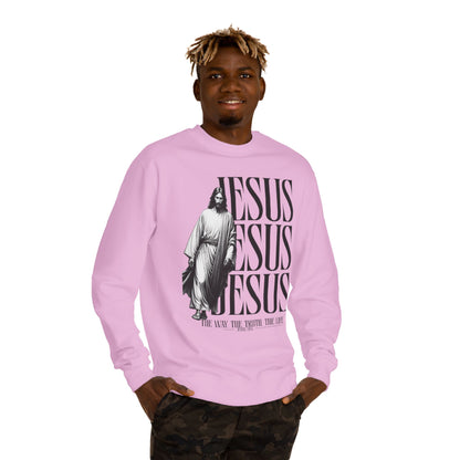 Jesus Crewneck Sweatshirt – The Way The Truth The Life Religious Pullover