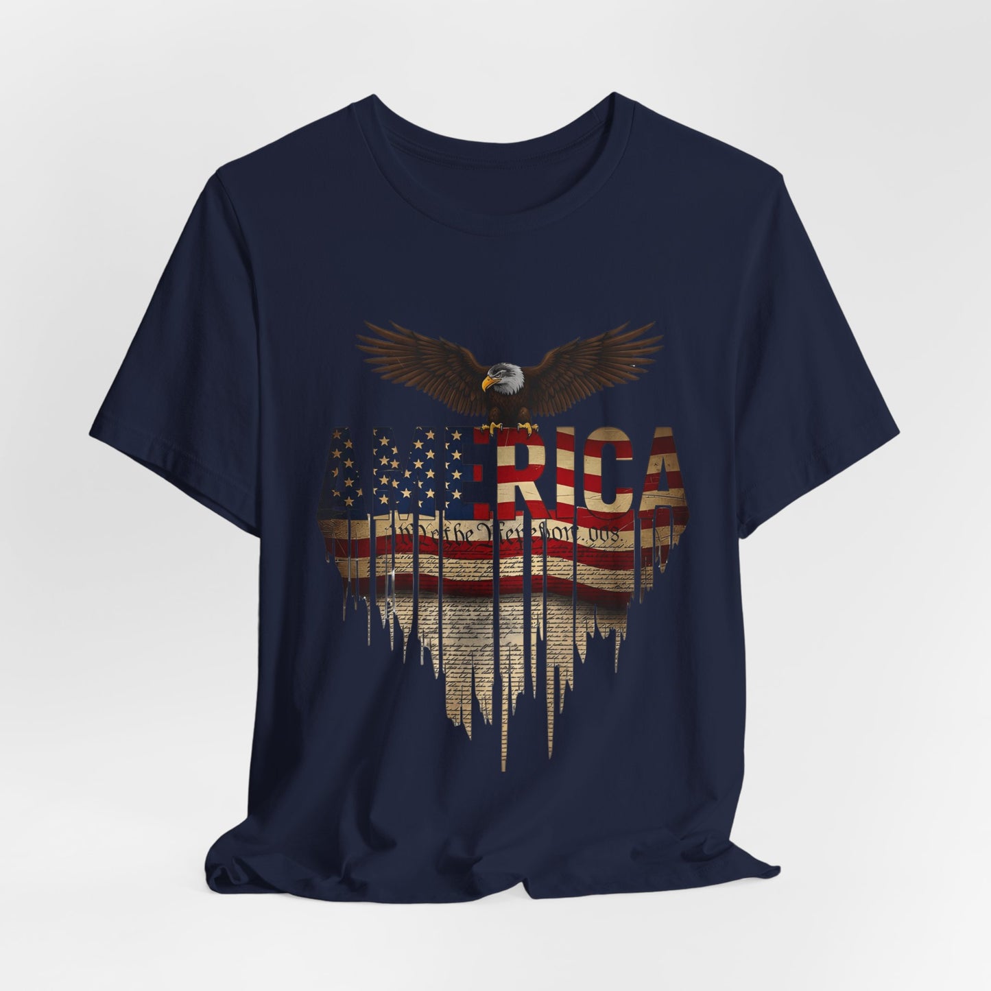 America Eagle Flag Graphic T‑Shirt — Patriotic USA Tee for 4th of July