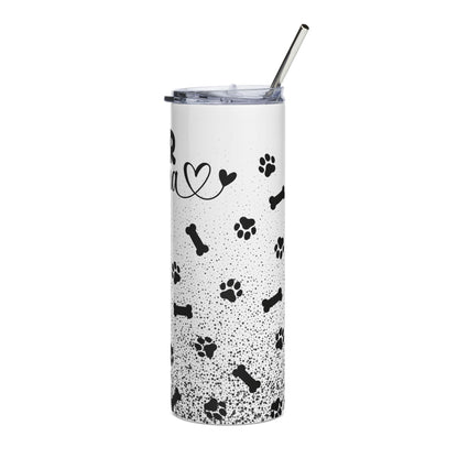 Fur Mama 20oz Stainless Steel Tumbler – Insulated Paw Print Travel Cup