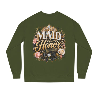 Maid of Honor Sweatshirt - Floral Crown Bridal Party Crewneck