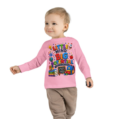 Toddler Tee — "Little Mind Big Potential" Back-to-School Long Sleeve