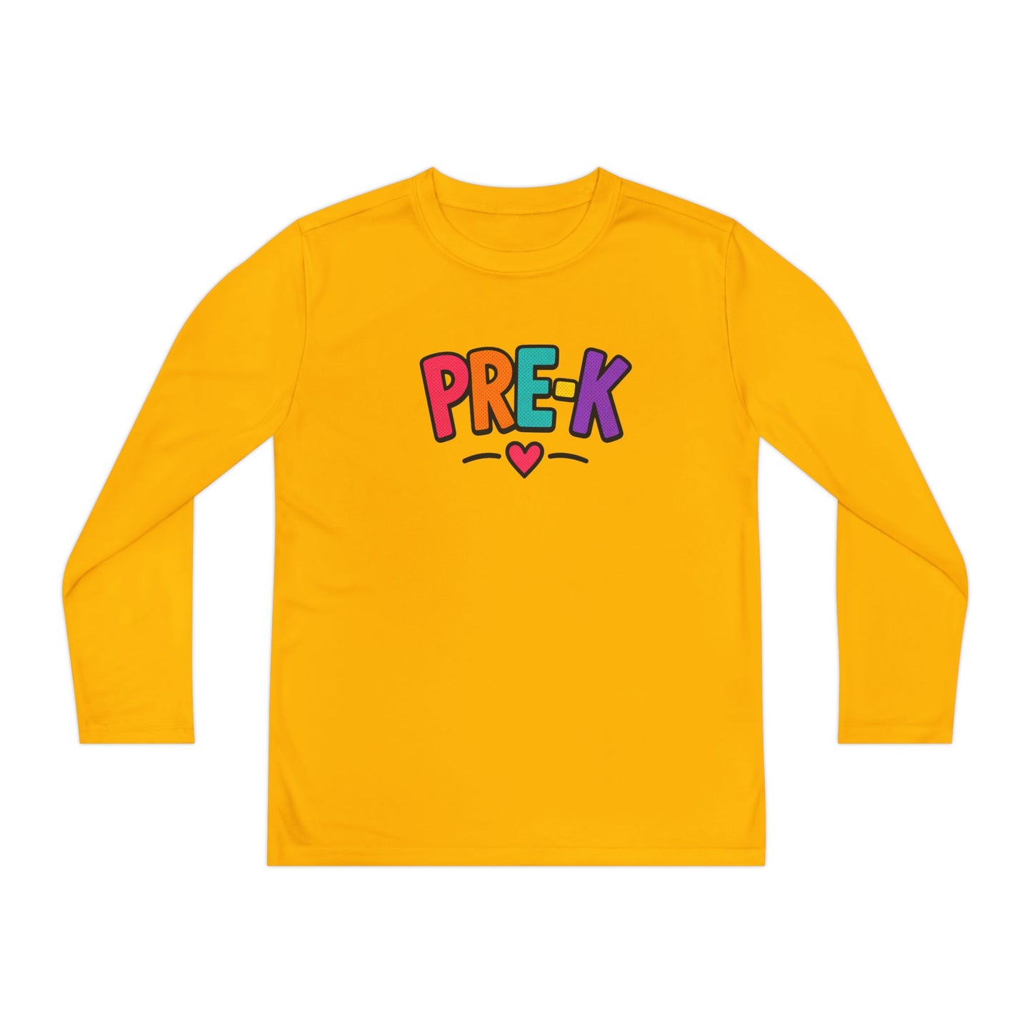 Pre-K Kids Long Sleeve Tee — Colorful Cute PreK Shirt for Preschoolers