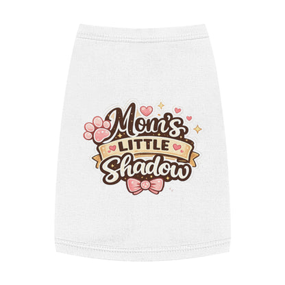 Pet Tank Top — "Mom's Little Shadow" Cute Paw Print Dog Tank