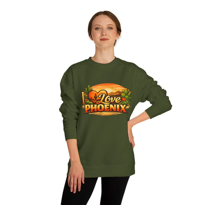 I Love Phoenix Sweatshirt — Desert Sunset Graphic Crewneck