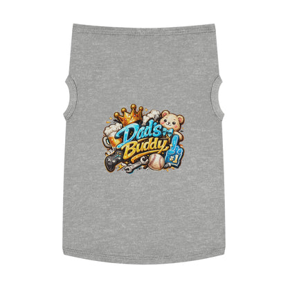 Dad's Buddy Pet Tank Top — Cute Teddy, Sports & Gamer Graphic Dog Shirt