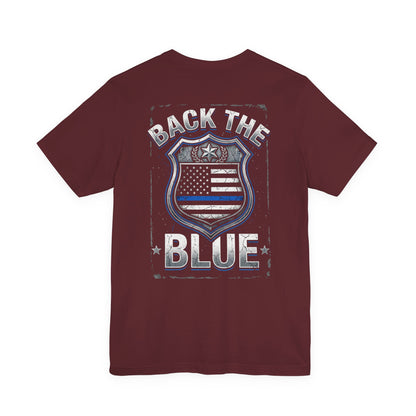 Back The Blue T-Shirt — Police Support Badge Tee