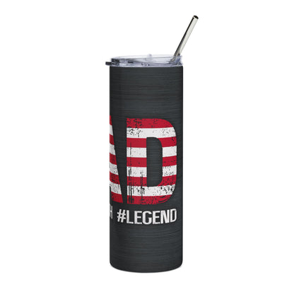Patriotic Dad 20oz Stainless Steel Tumbler – #DAD #MAN #MYTH Flag Design