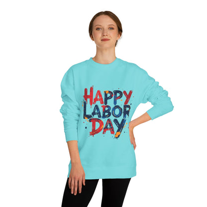 Happy Labor Day Crewneck Sweatshirt – Patriotic Holiday Pullover