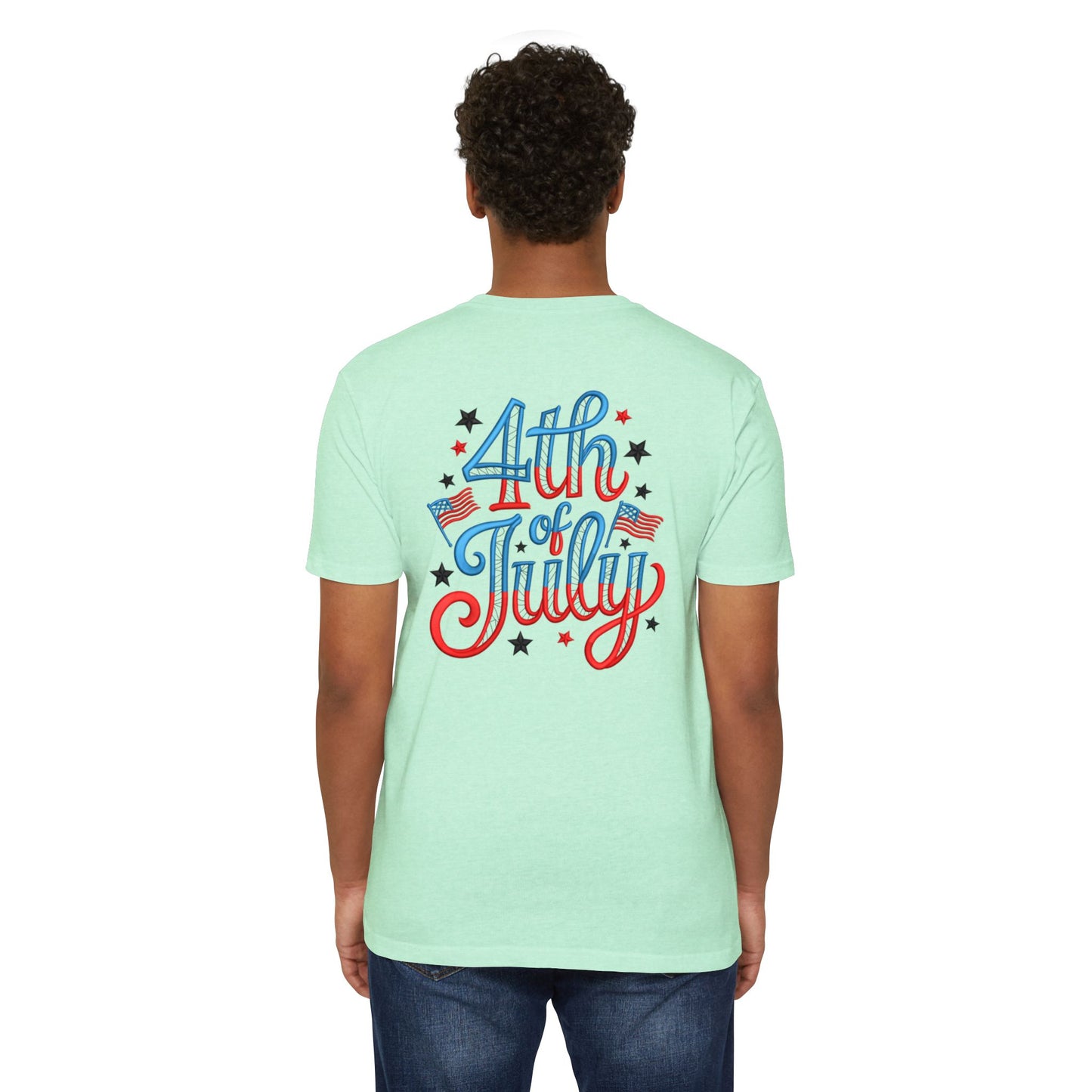 4th of July T-Shirt — Retro Patriotic Stars & Flags Tee