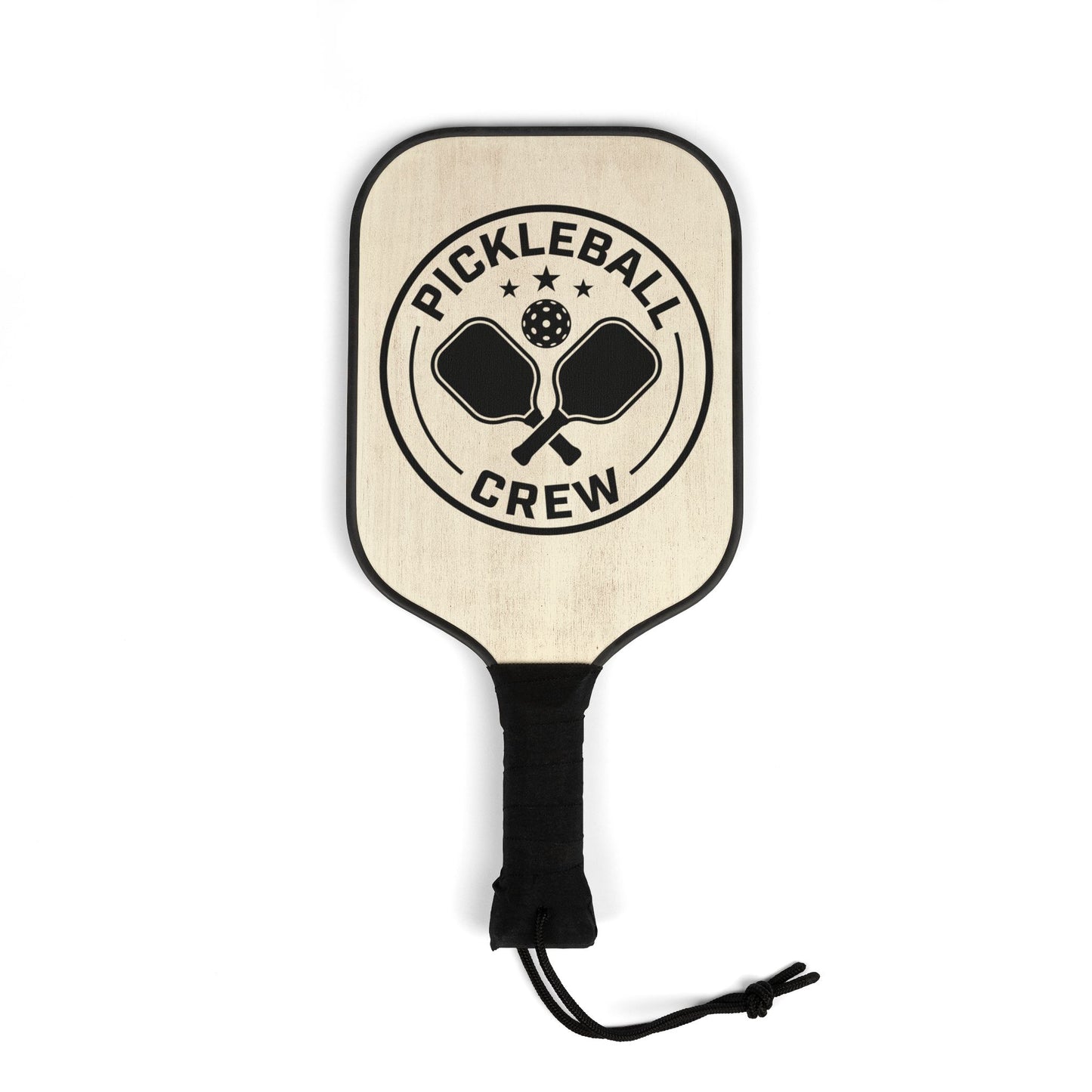 Pickleball Paddle Set — 'Pickleball Crew' Wooden Paddles with Balls