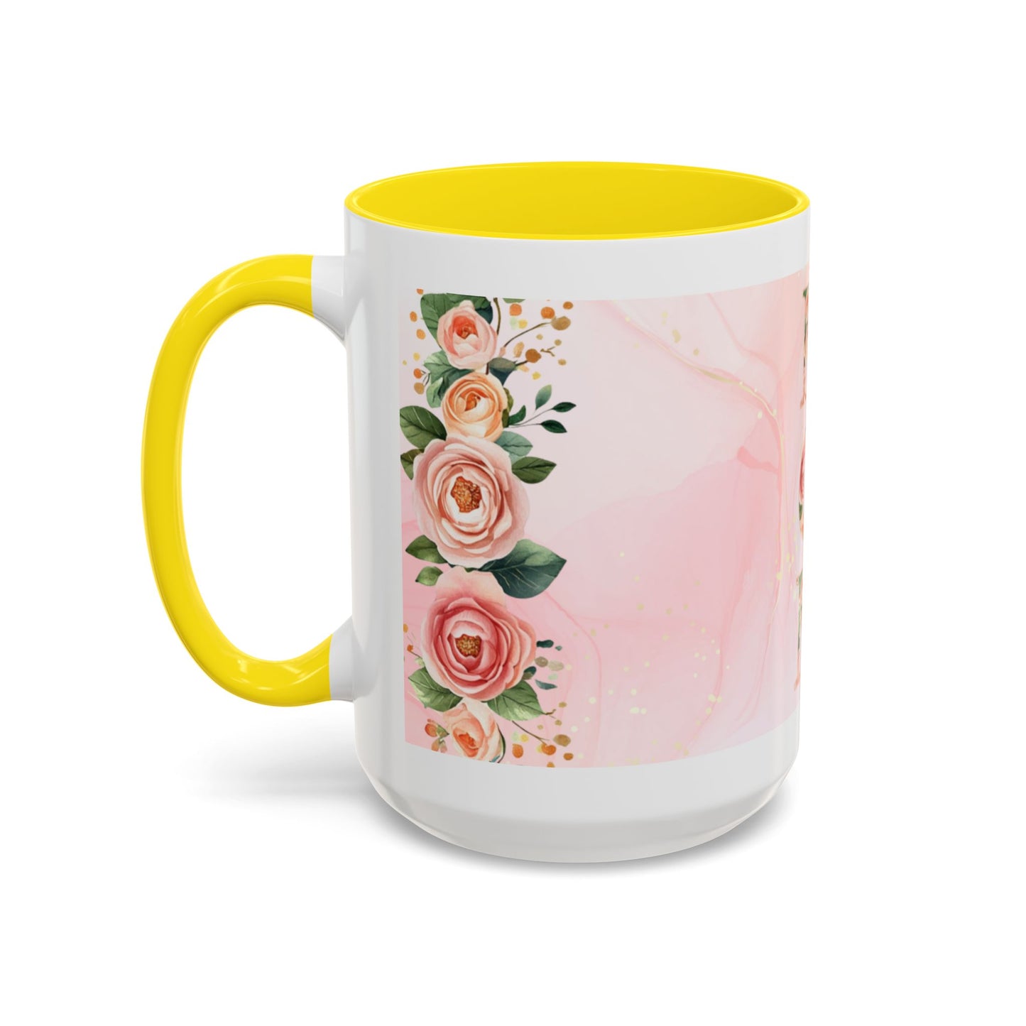 Mom Floral Accent Coffee Mug – Pink Mother's Day Gift (11/15oz)