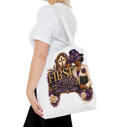 First Lady Christian Tote Bag — Chosen, Called, Anointed Church Purse