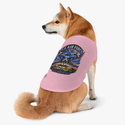 U.S. Air Force Pet Tank Top - "Aim High" Military Pilot Dog Shirt
