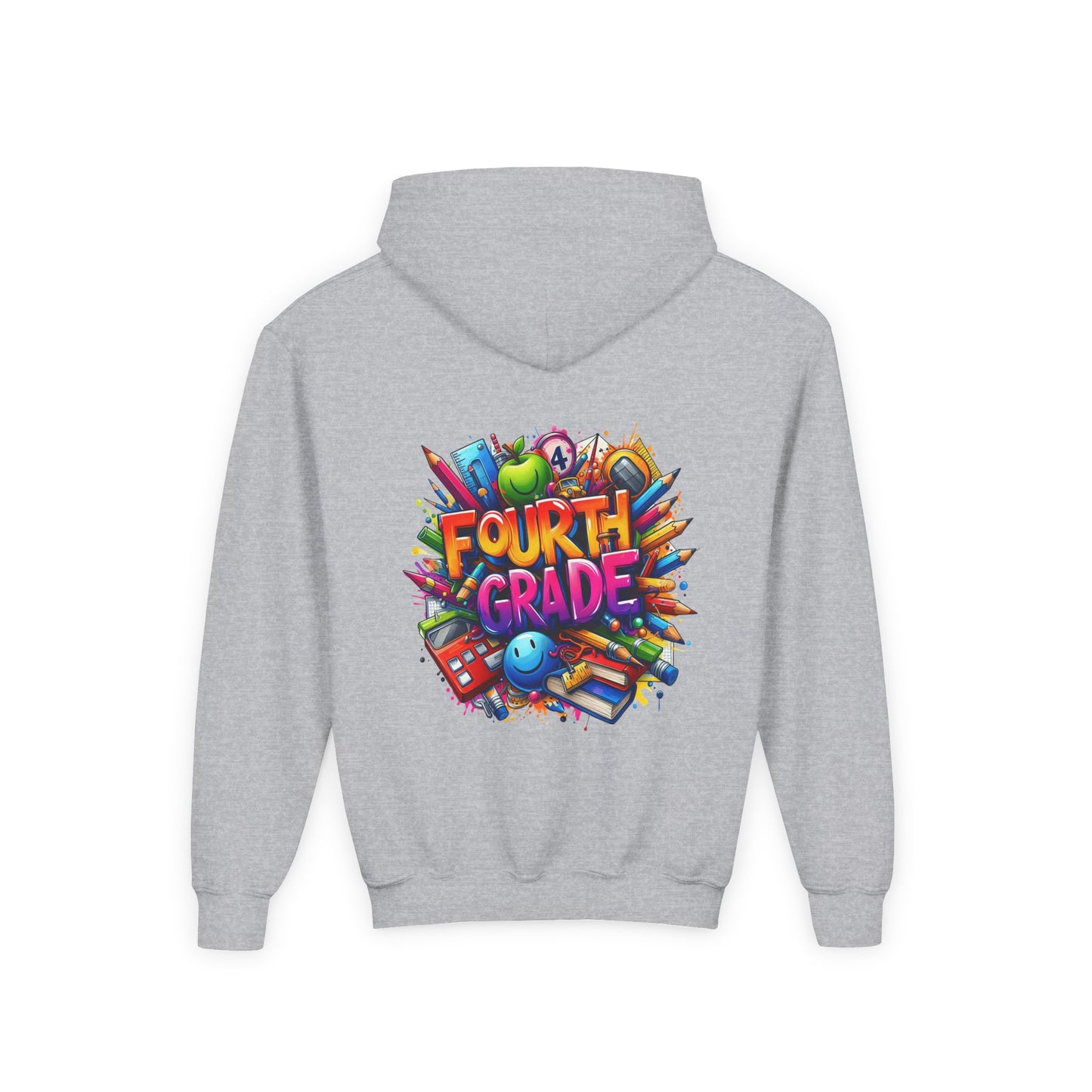 Fourth Grade Youth Hoodie — Colorful Back-to-School Kids Sweatshirt