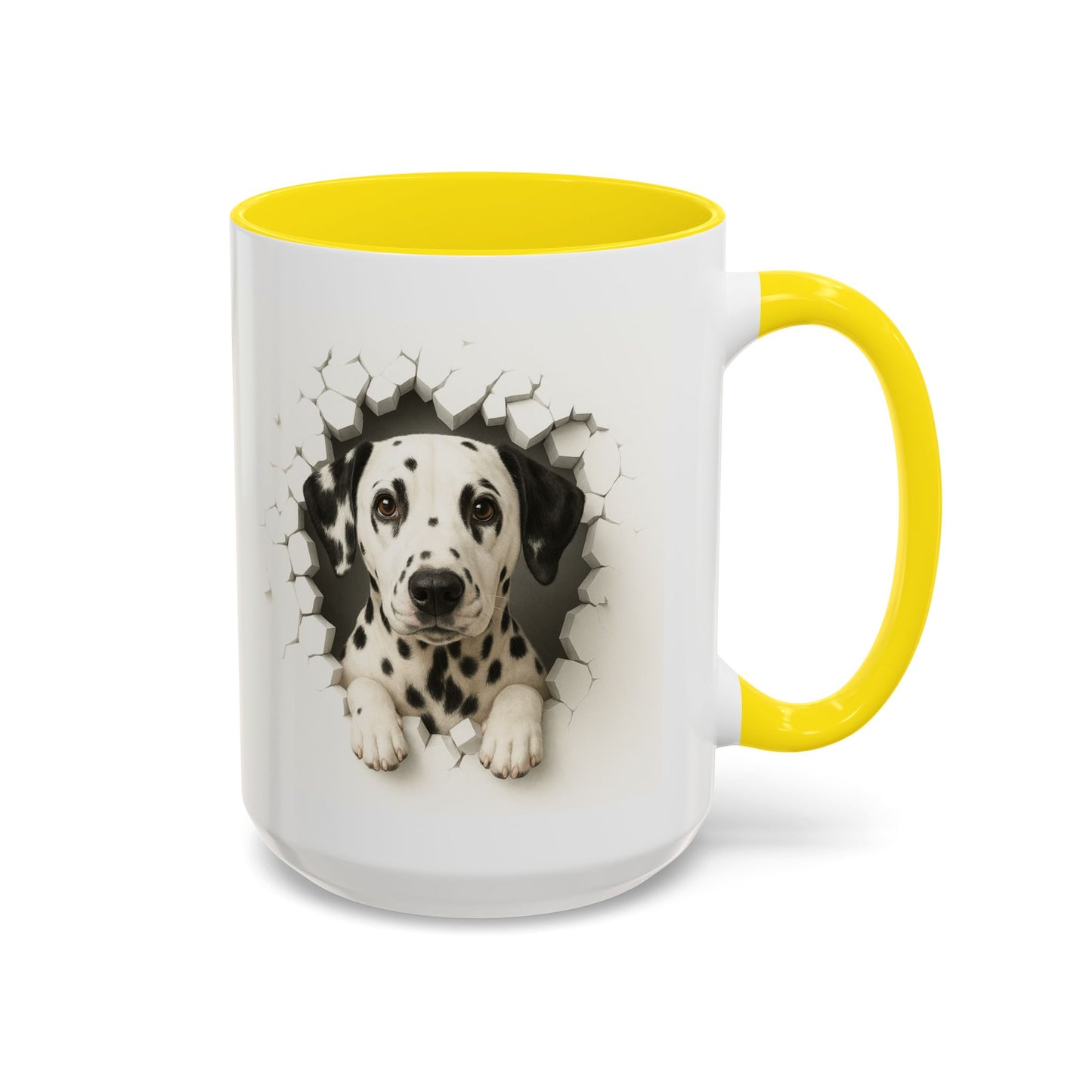 Dalmatian Peekaboo Accent Coffee Mug - Cute Dog Lover Gift (11/15oz)