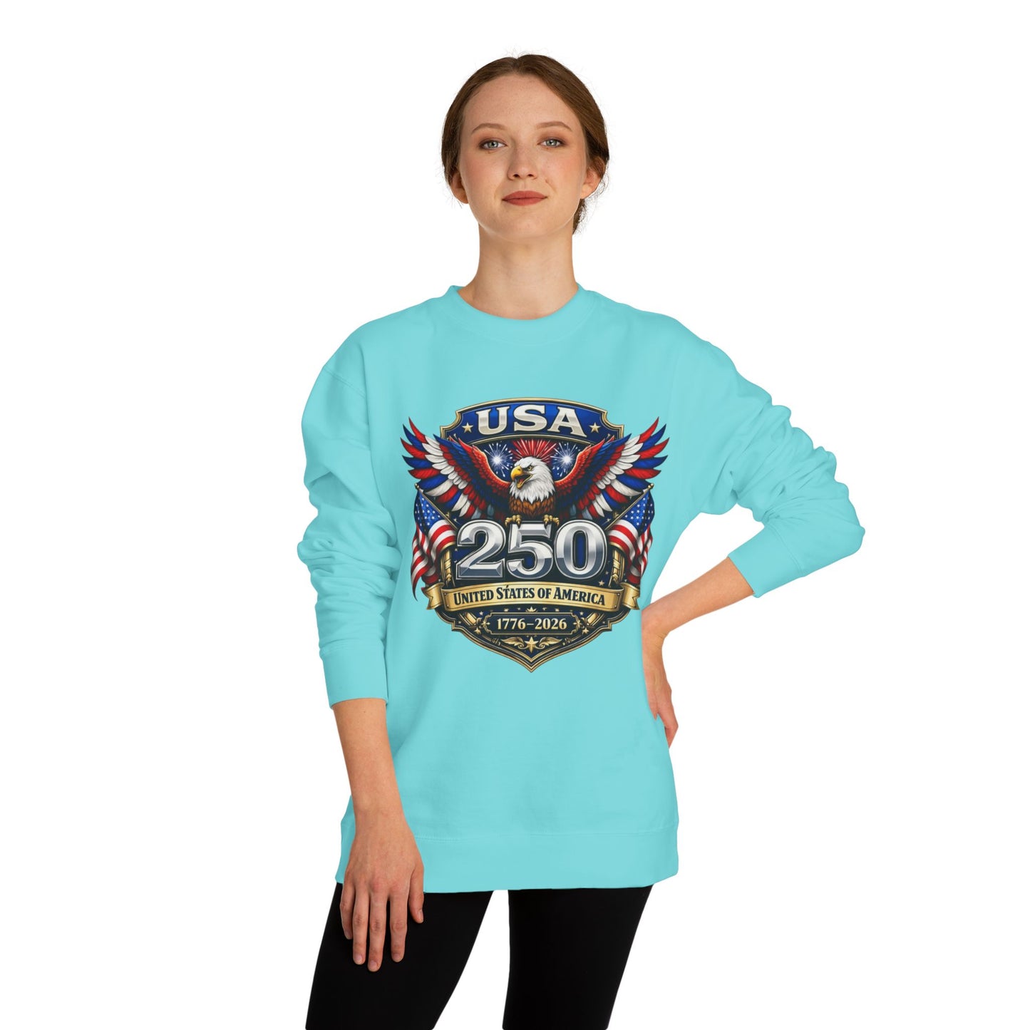 USA 250th Anniversary Eagle Sweatshirt — 1776-2026 Patriotic Crewneck