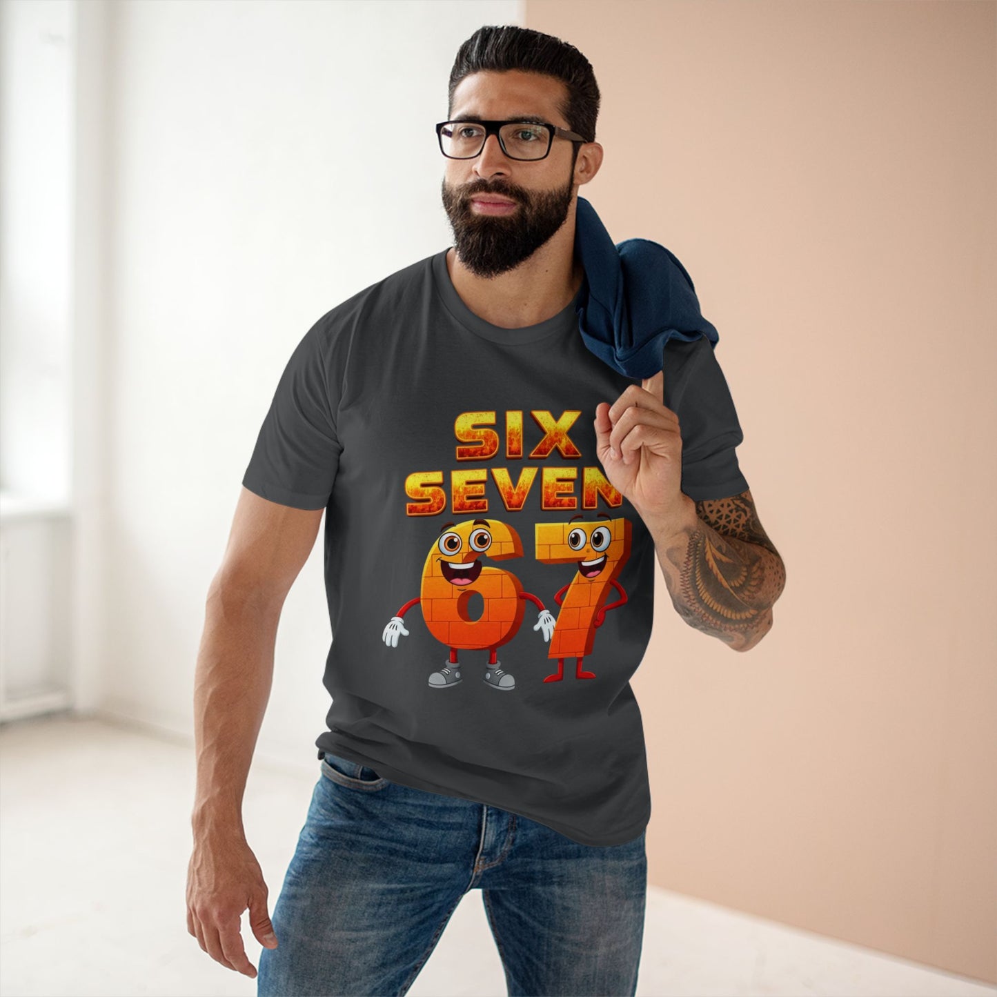 Six Seven 67 Cartoon Tee – Funny Number Graphic T-Shirt