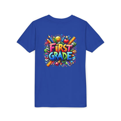 First Grade Kids Tee — Colorful Back-to-School Shirt for Boys & Girls