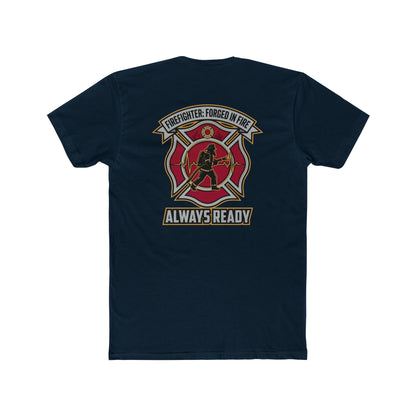 Firefighter Maltese Cross T‑Shirt — "Always Ready" Crew Tee