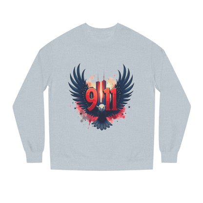 9/11 Memorial Sweatshirt – Eagle Wings Tribute Crewneck