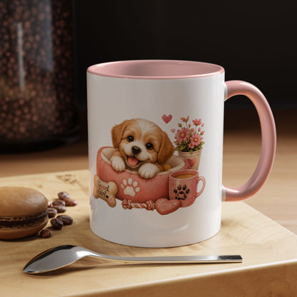 Cute Puppy Coffee Mug — Adorable 'Good Girl' Dog Design, Accent 11/15oz