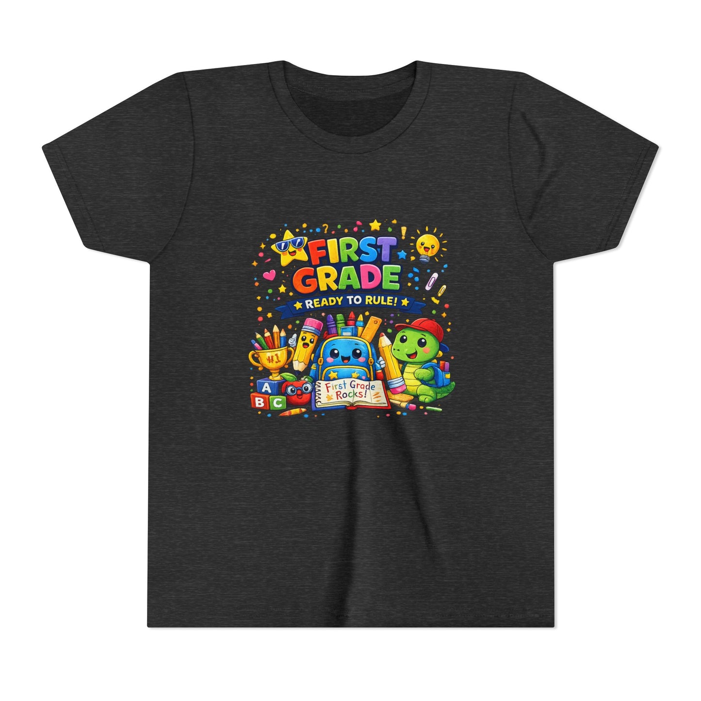 First Grade Youth T‑Shirt – "First Grade Ready to Rule" Cute Back-to-School Tee