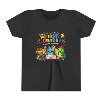 First Grade Youth T‑Shirt – "First Grade Ready to Rule" Cute Back-to-School Tee