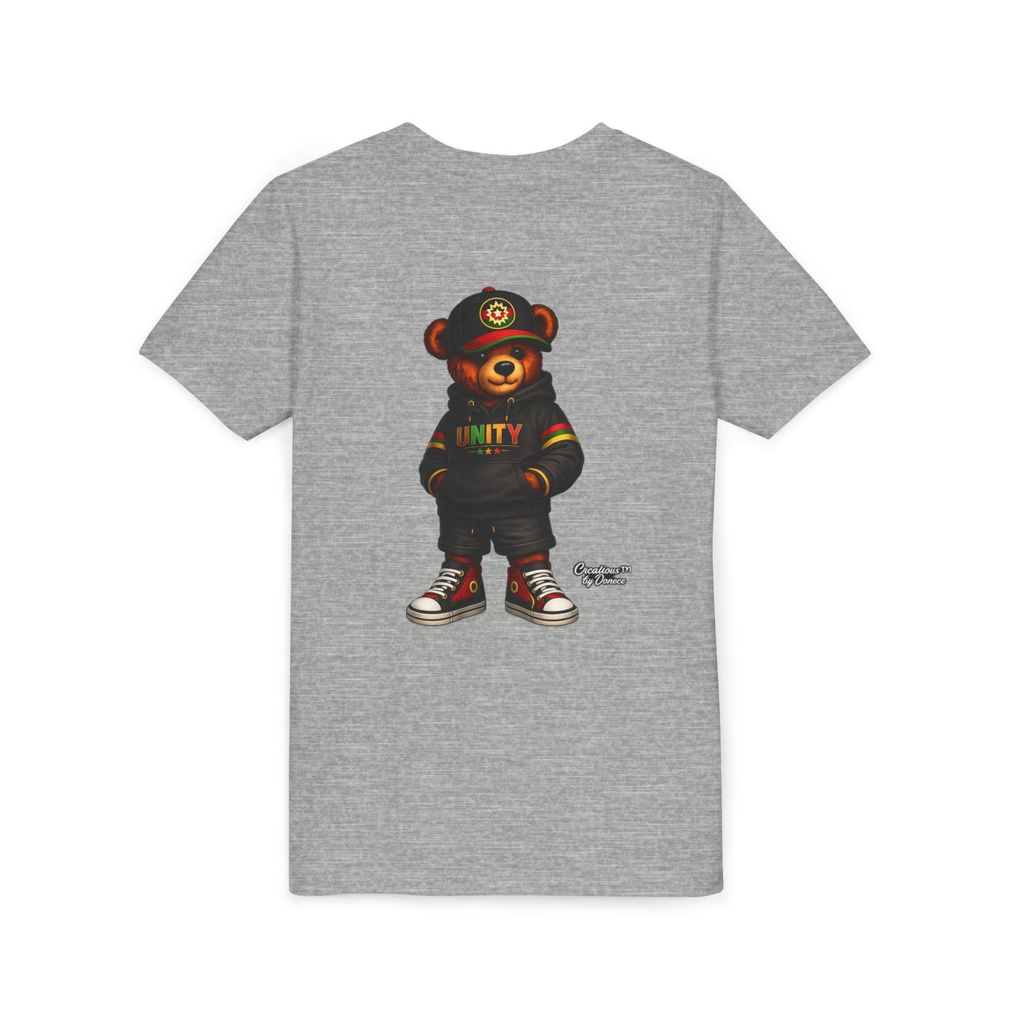 Youth T‑Shirt — Cool Bear Graphic Tee with 'UNITY' Hoodie Design