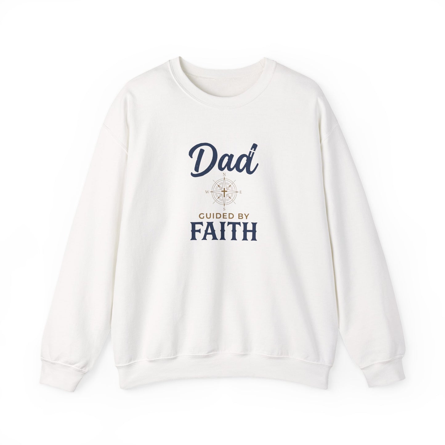 Dad Guided by Faith Crewneck Sweatshirt