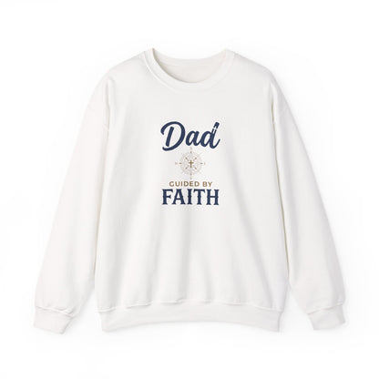 Dad Guided by Faith Crewneck Sweatshirt