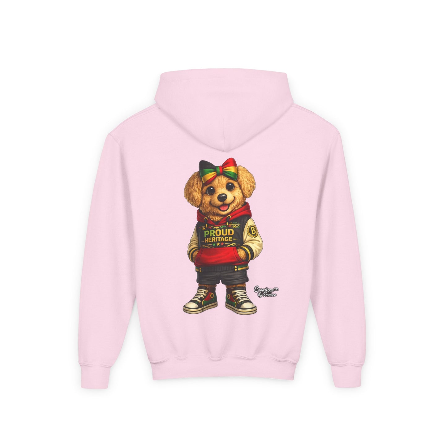 Youth Hoodie — 'Proud Heritage' Teddy Bear Streetwear Kids Pullover