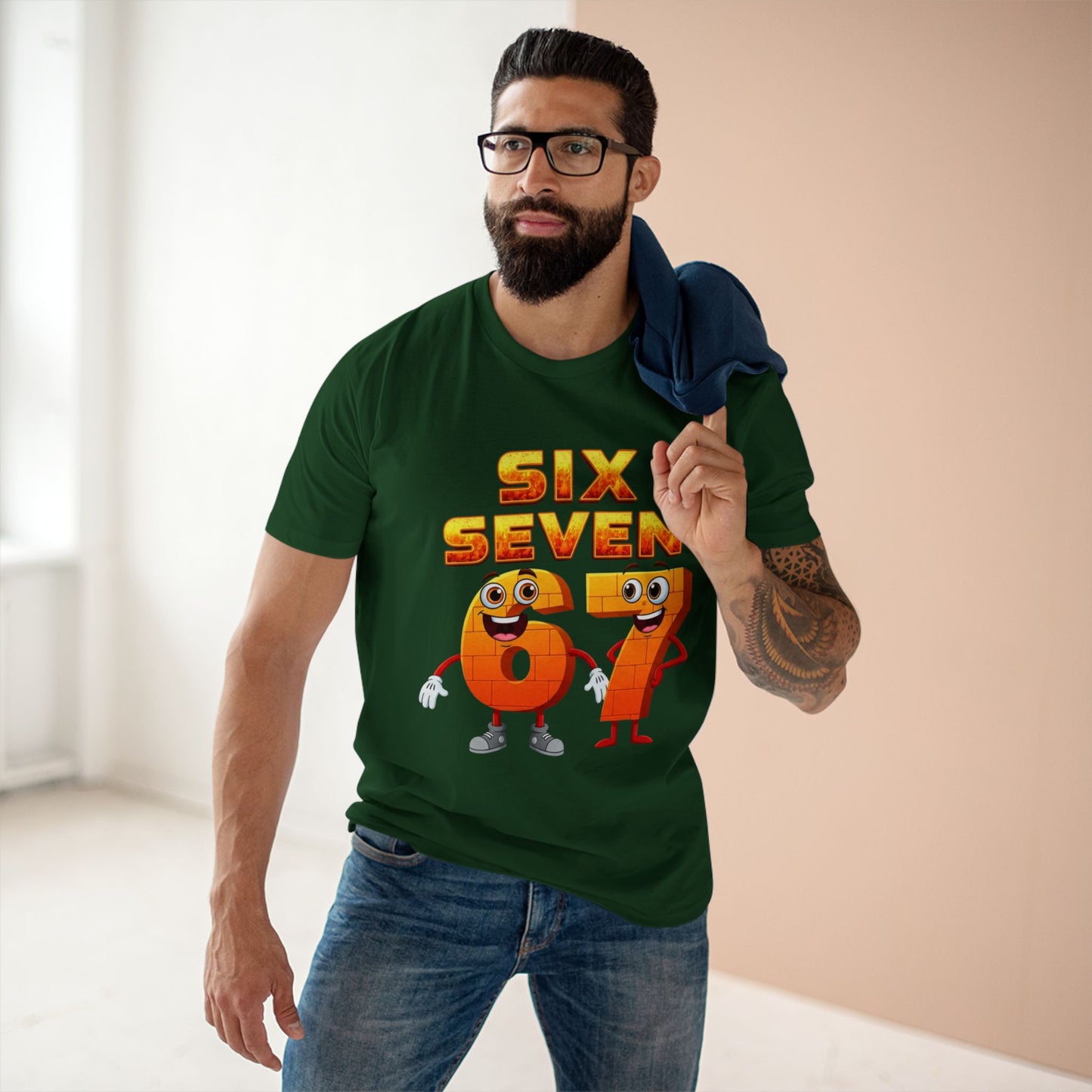 Six Seven 67 Cartoon Tee – Funny Number Graphic T-Shirt