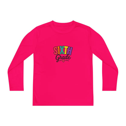 Sixth Grade Youth Long Sleeve Tee - Colorful Back-to-School Shirt
