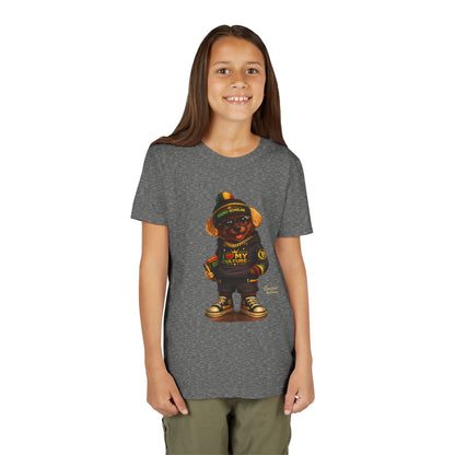 Youth Tee — 'Respect My Culture' Urban Dog Character Graphic