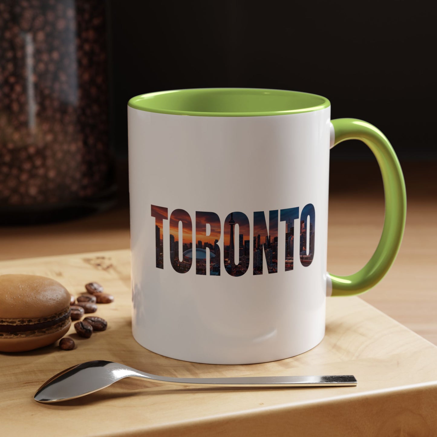 Toronto Skyline Accent Coffee Mug — Cityscape Text Design (11/15oz)