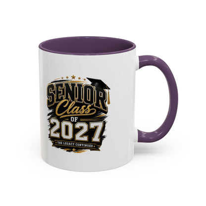 Senior Class of 2027 Accent Coffee Mug — Graduation Gift