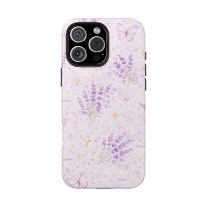 Faith Grace Blessed Phone Case | Christian Floral iPhone Case