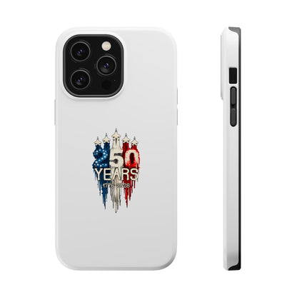 50 Years Patriotic iPhone Case — American Flag Anniversary Magnetic Impact-Resistant Case