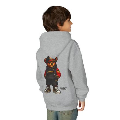 Youth Bear Hoodie – Streetwear Teddy Graphic Pullover for Kids