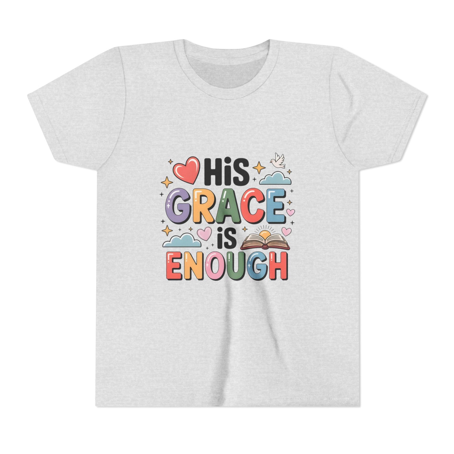 His Grace Is Enough Youth Tee — Christian Kids Inspirational Shirt