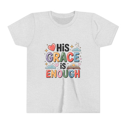 His Grace Is Enough Youth Tee — Christian Kids Inspirational Shirt