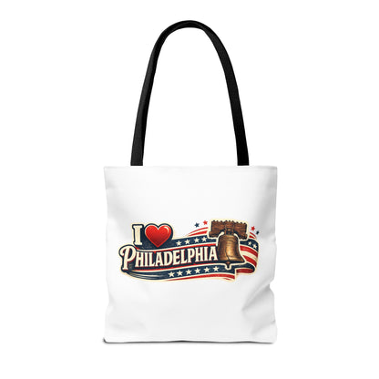 I  Philadelphia Liberty Bell Tote Bag — American Flag City Souvenir