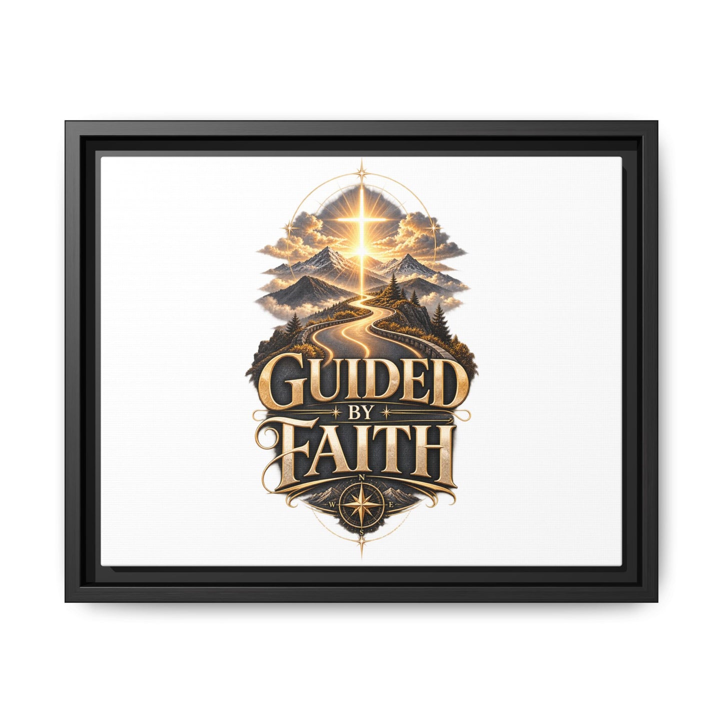 Guided by Faith Framed Matte Canvas — Inspirational Christian Wall Art