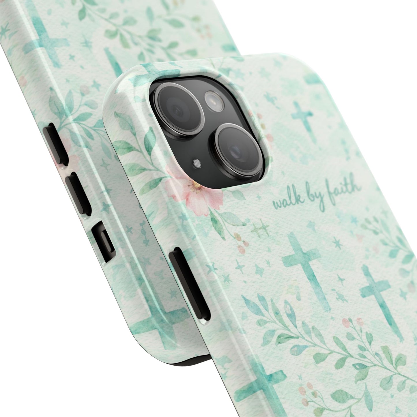 Walk By Faith Phone Case | Christian floral iPhone Case