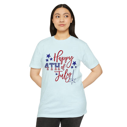 Happy 4th of July T‑Shirt — Patriotic Stars & Fireworks Tee