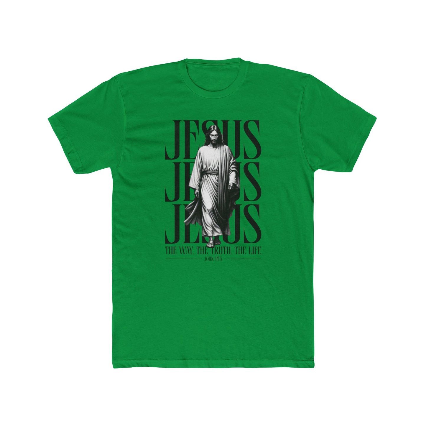Jesus Typography Graphic Tee — "The Way The Truth The Life" Christian T‑Shirt